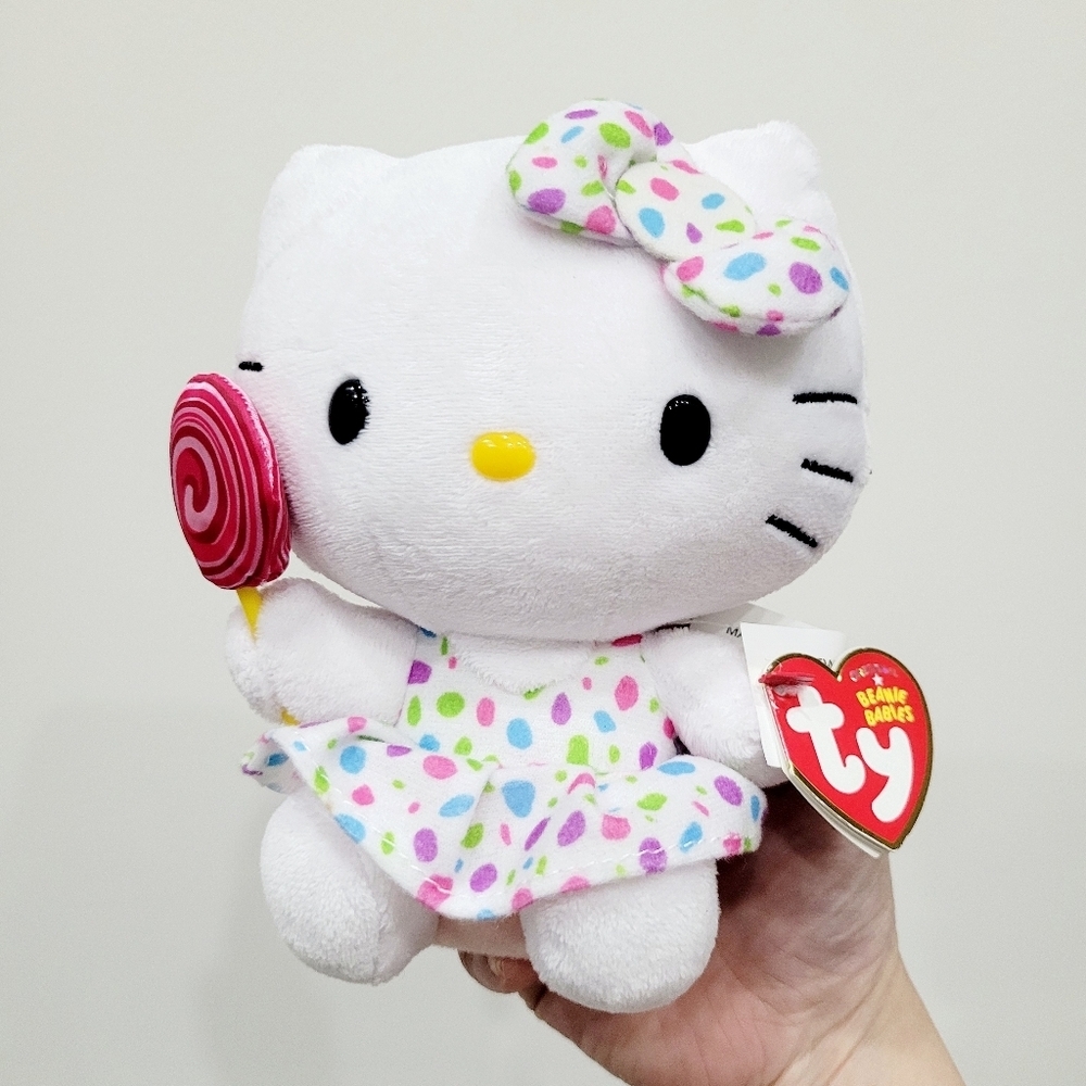 Brand New 2012 TY Beanie Hello Kitty Lollipop Plush Toy Doll